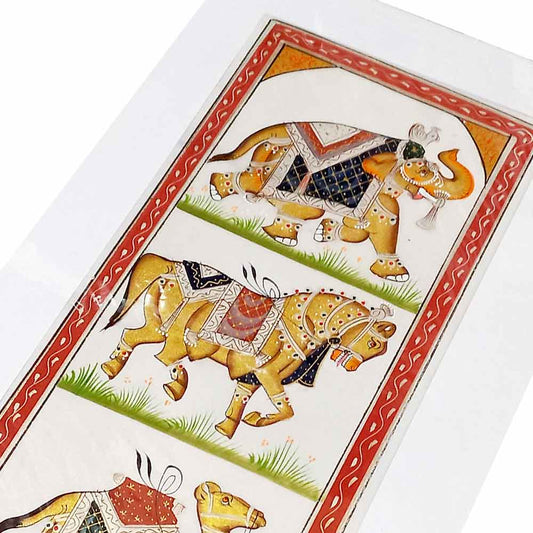 Close-up amazing color combination elephant horse camel master artist details