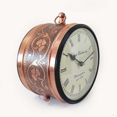 A stunning vintage wall clock with a metal hanging stand, a perfect gift for a birthday or retirement.