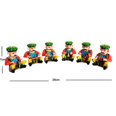 A vibrant wooden musician showpiece set, a memorable and wonderful gift item.